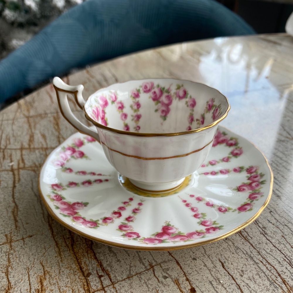 Antique Collectable Cauldon China Tea Cup & Saucer